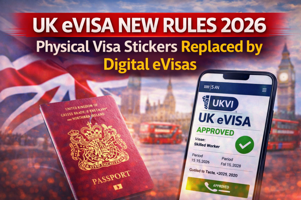 UK eVisa New Rules 2026: Digital Visa System Replaces Passport Stickers ...