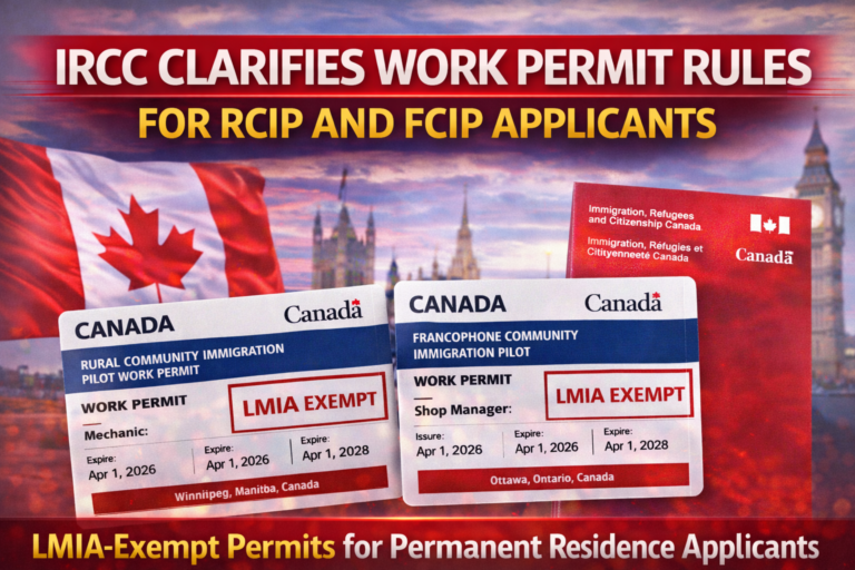 Rcip Update IRCC Clarification on Work Permit Rules for RCIP and FCIP By IRCC for ...